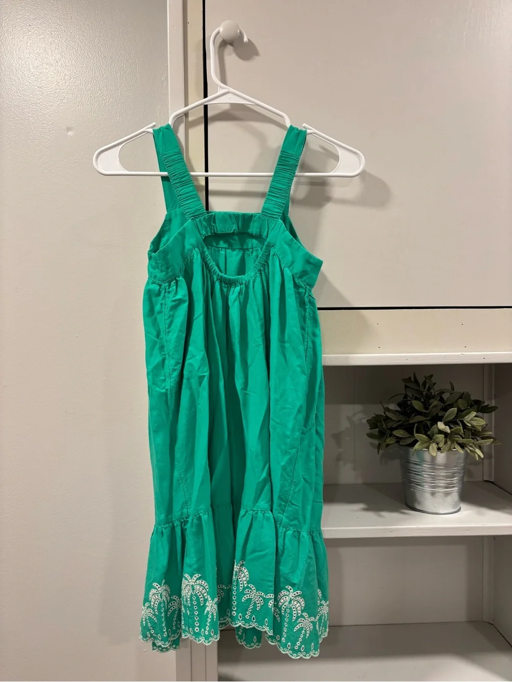 Old Navy Teal Green Embroidered Sundress for Girls